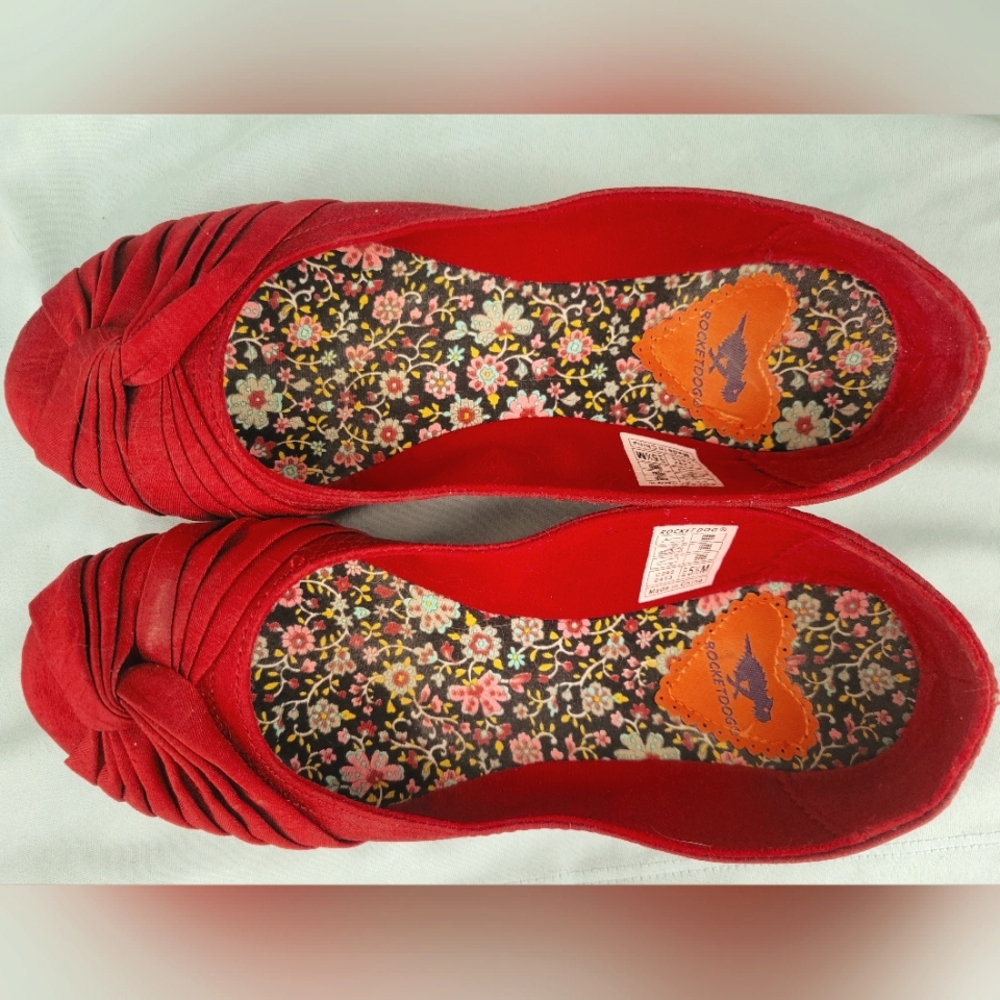 Rocket Dog red Myrna Thai Silk ballet flat (5.5M)